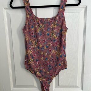 Lulu's Multicolor Floral Mesh Top